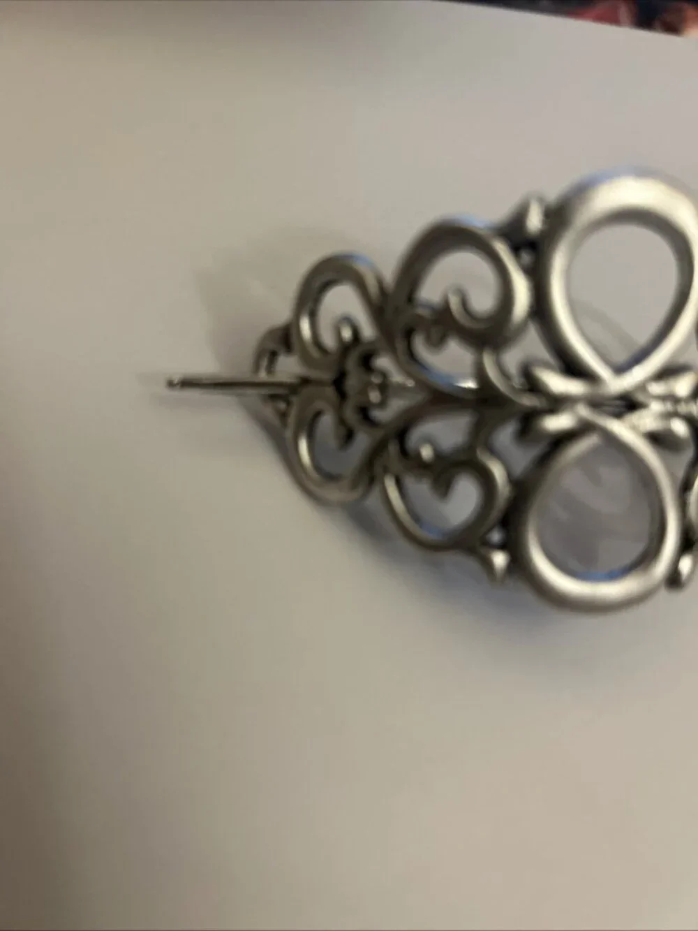 Celtic Hair Barrette Clip Antique Silver Zinc Alloy Celtic Medieval Design